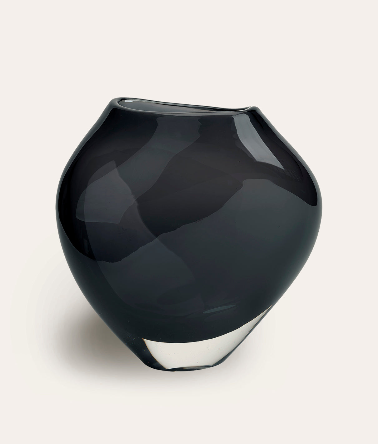 Phoenix Large Handblown Vase - Smoke
