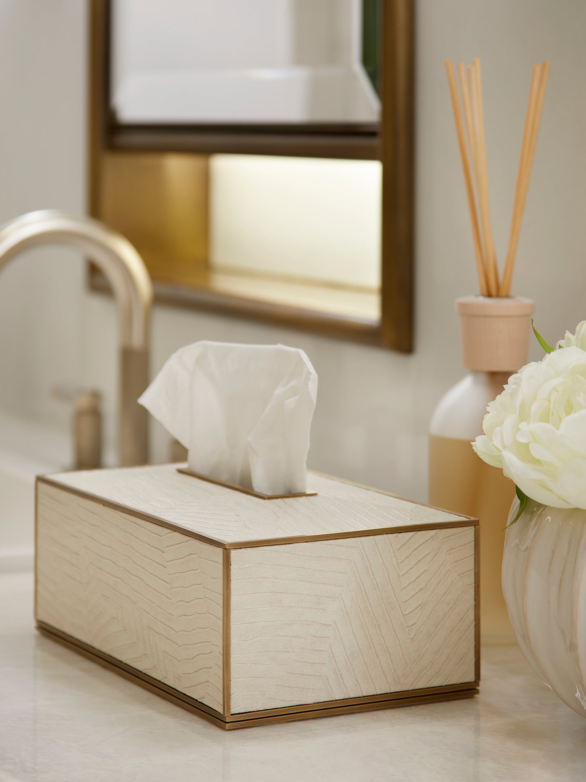 Elemental Tissue Box Rectangular - Ivory