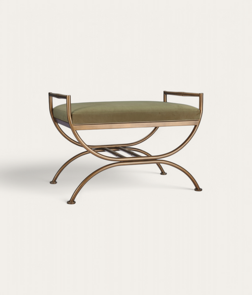 Ainsley Stool - Antique Brass - Military