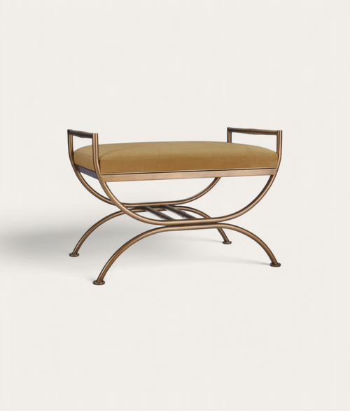 Ainsley Stool - Antique Brass - Umber