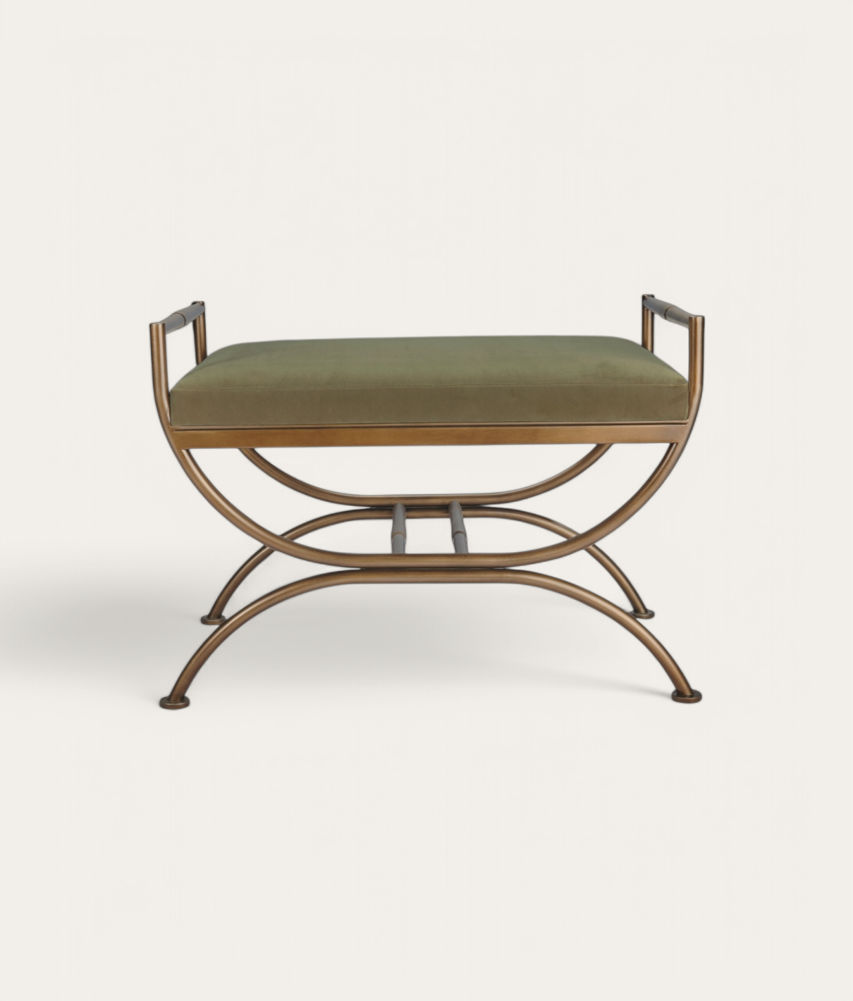 Ainsley Stool - Antique Brass - Military