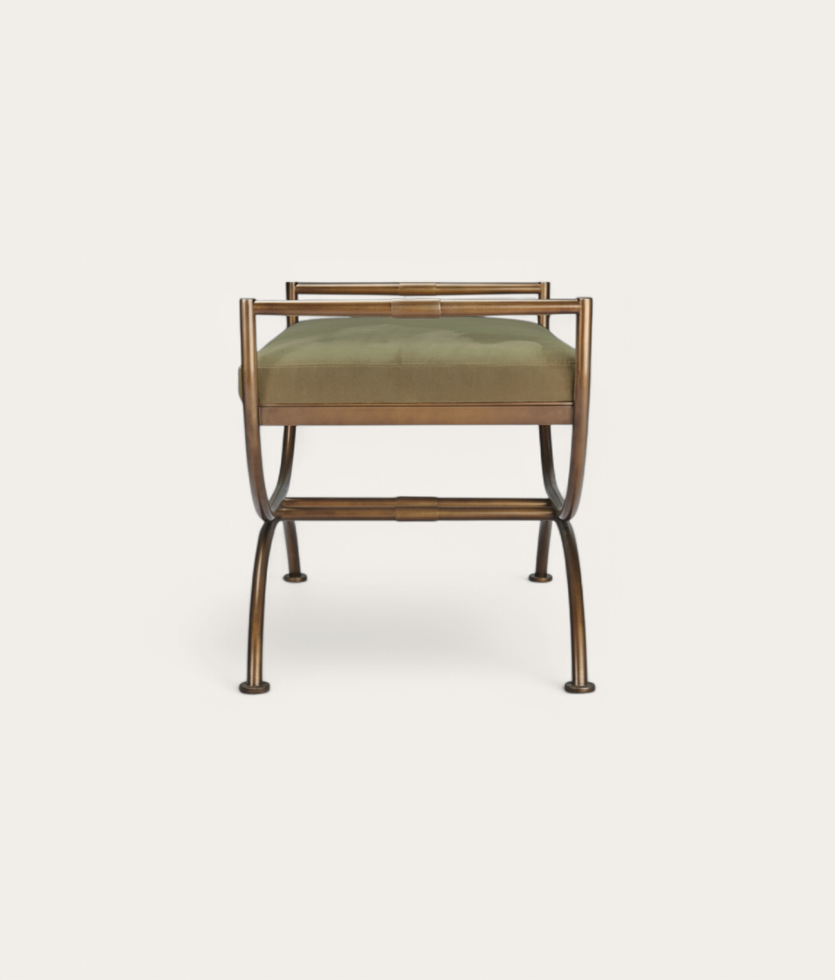 Ainsley Stool - Antique Brass - Military