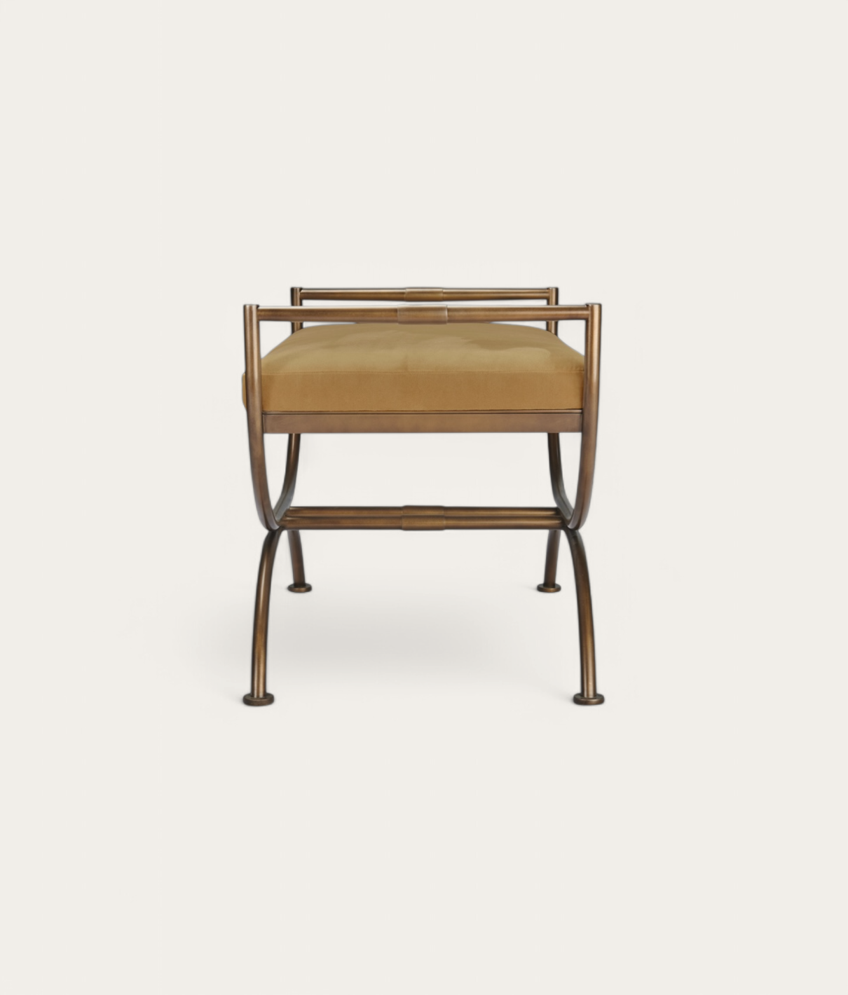Ainsley Stool - Antique Brass - Umber