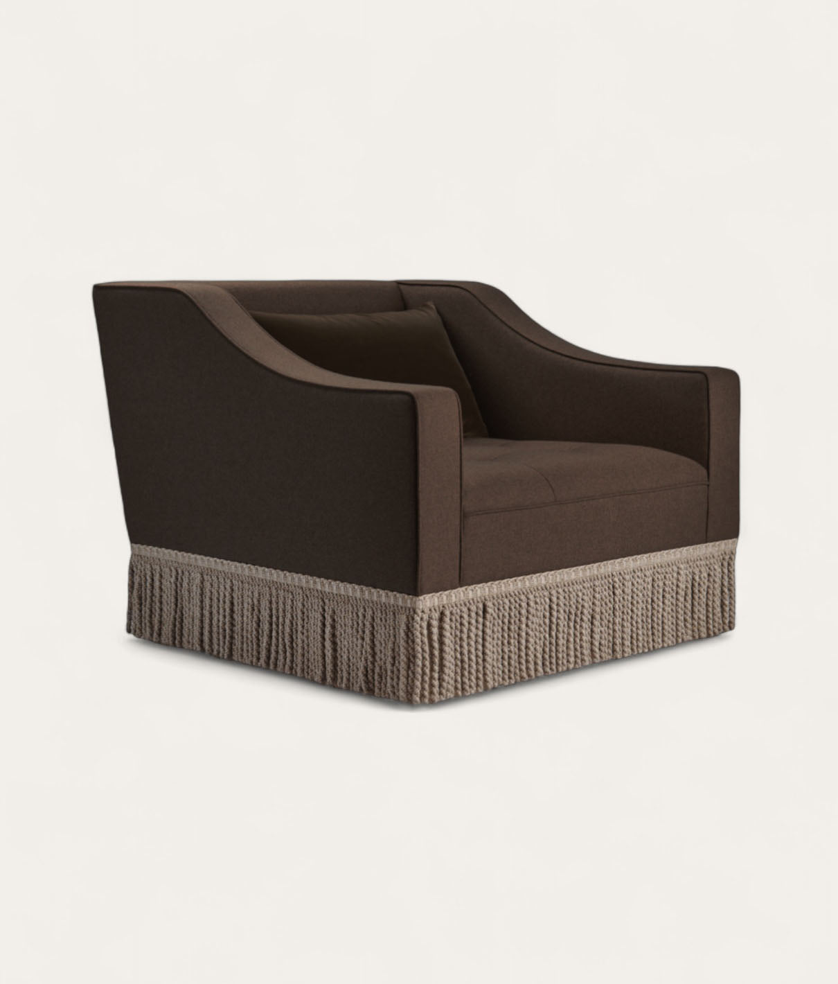 Brunel Armchair - Fringe - Bronze – Laura Hammett Living