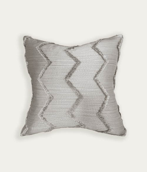 Chevron Cushion - Dove
