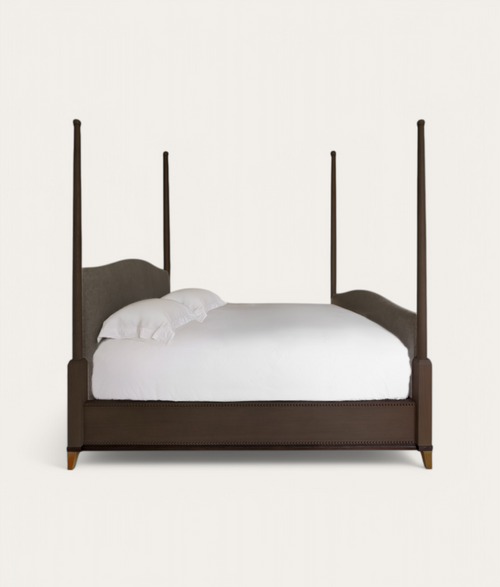 Claridge Four Poster Bed - Dark Oak - Slate