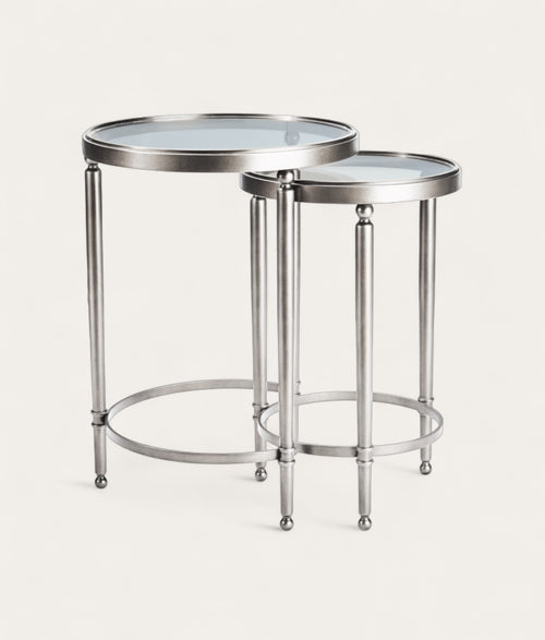 Claude Side Table Nest - Polished Chrome