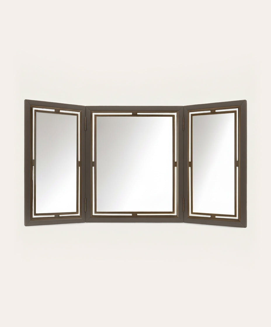 Crossley Triptych Mirror - Bronze