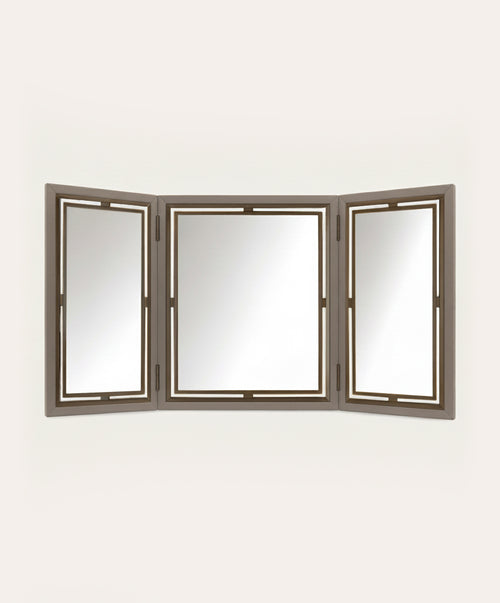 Crossley Triptych Mirror - Taupe
