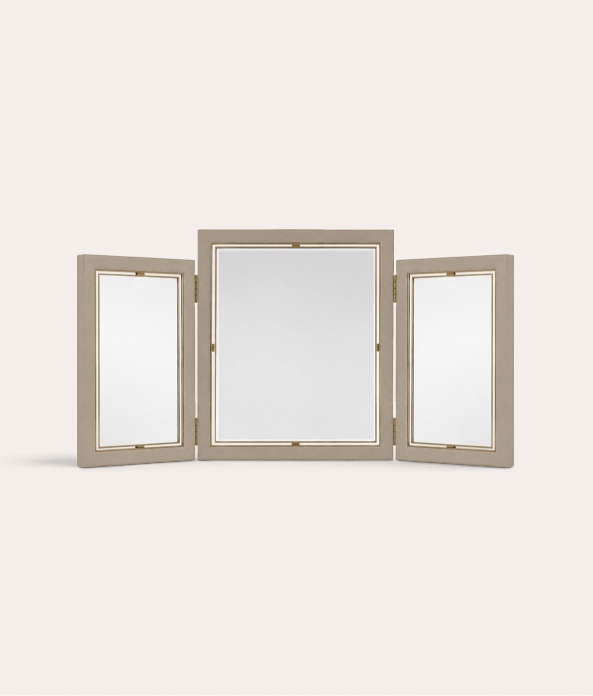 Crossley Triptych Mirror - Taupe