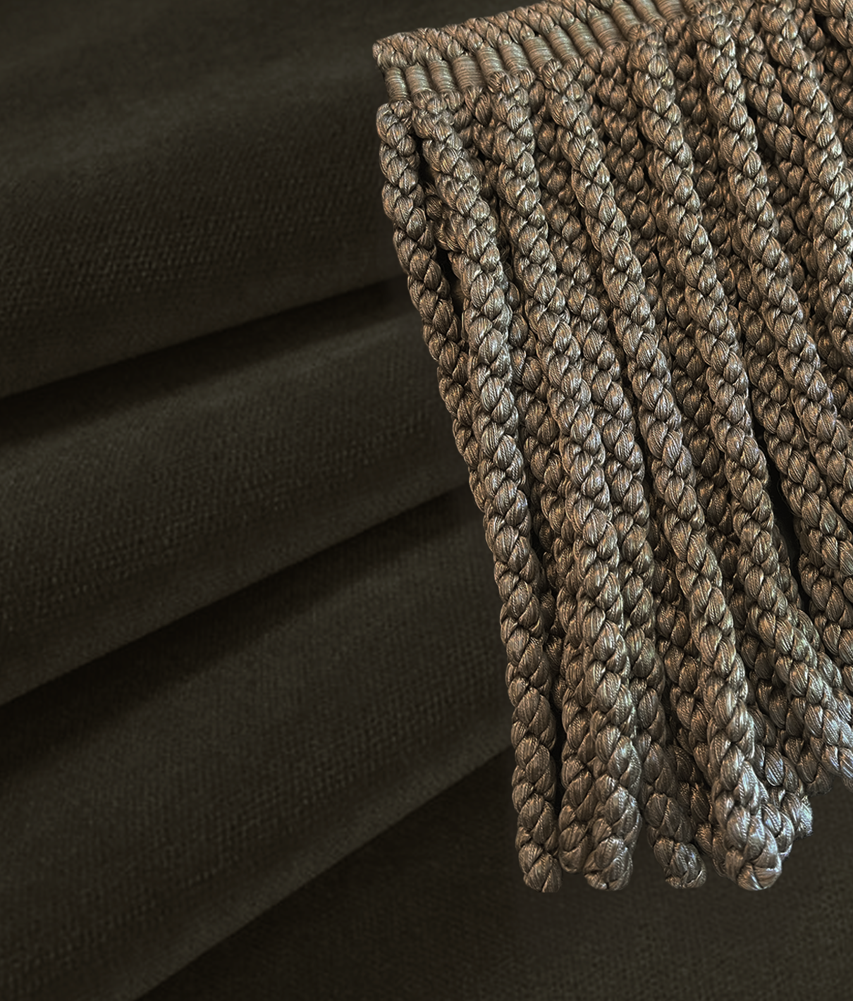 Milton Slipper Chair - Fringe - Dark Moss