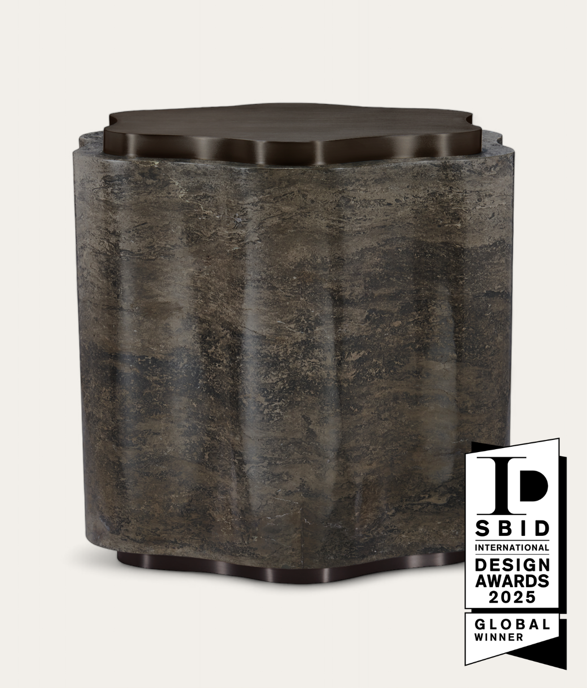 Faris Side Table - Dark Marble