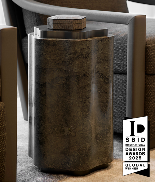 Faris Side Table - Dark Marble