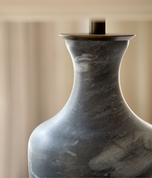 Hanson Table Lamp - Storm Marble