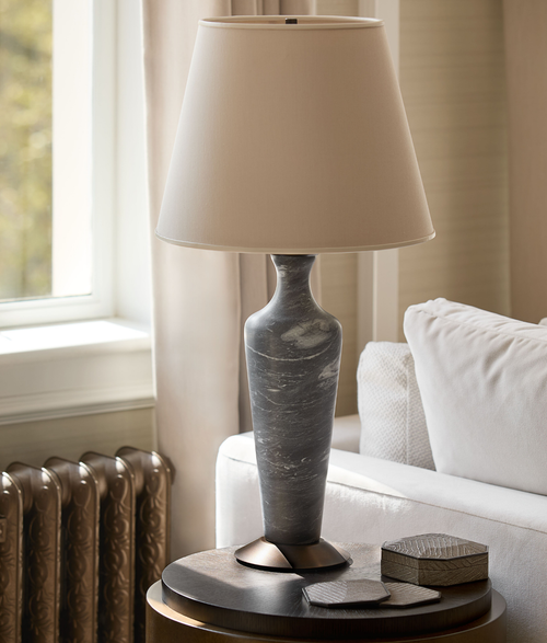 Hanson Table Lamp - Storm Marble
