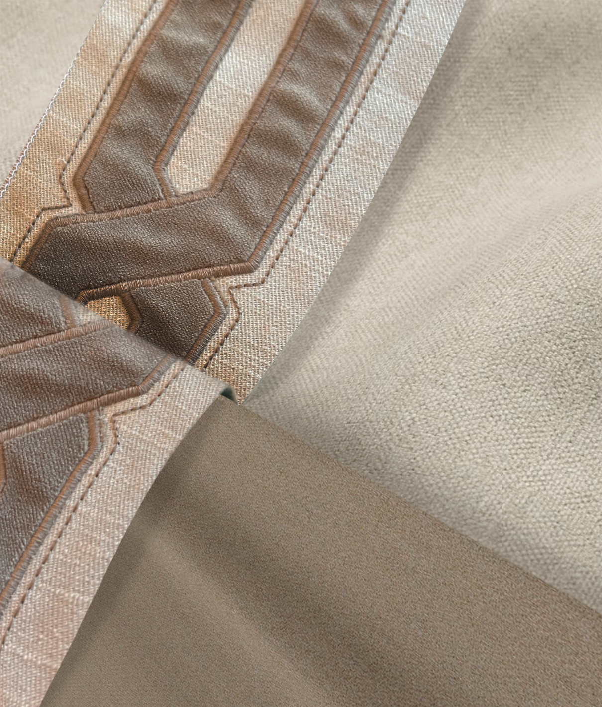 Dalton Ottoman - Ivory Sample 02