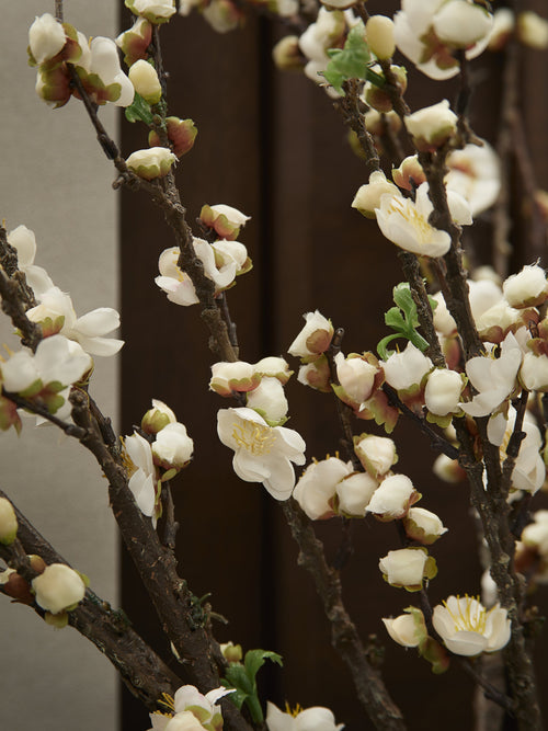 White Peach Blossom Spray - Large