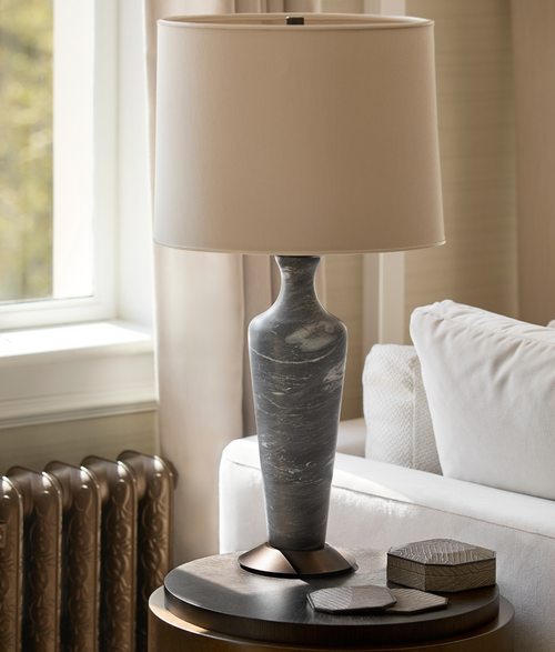 Hanson Table Lamp - Storm Marble