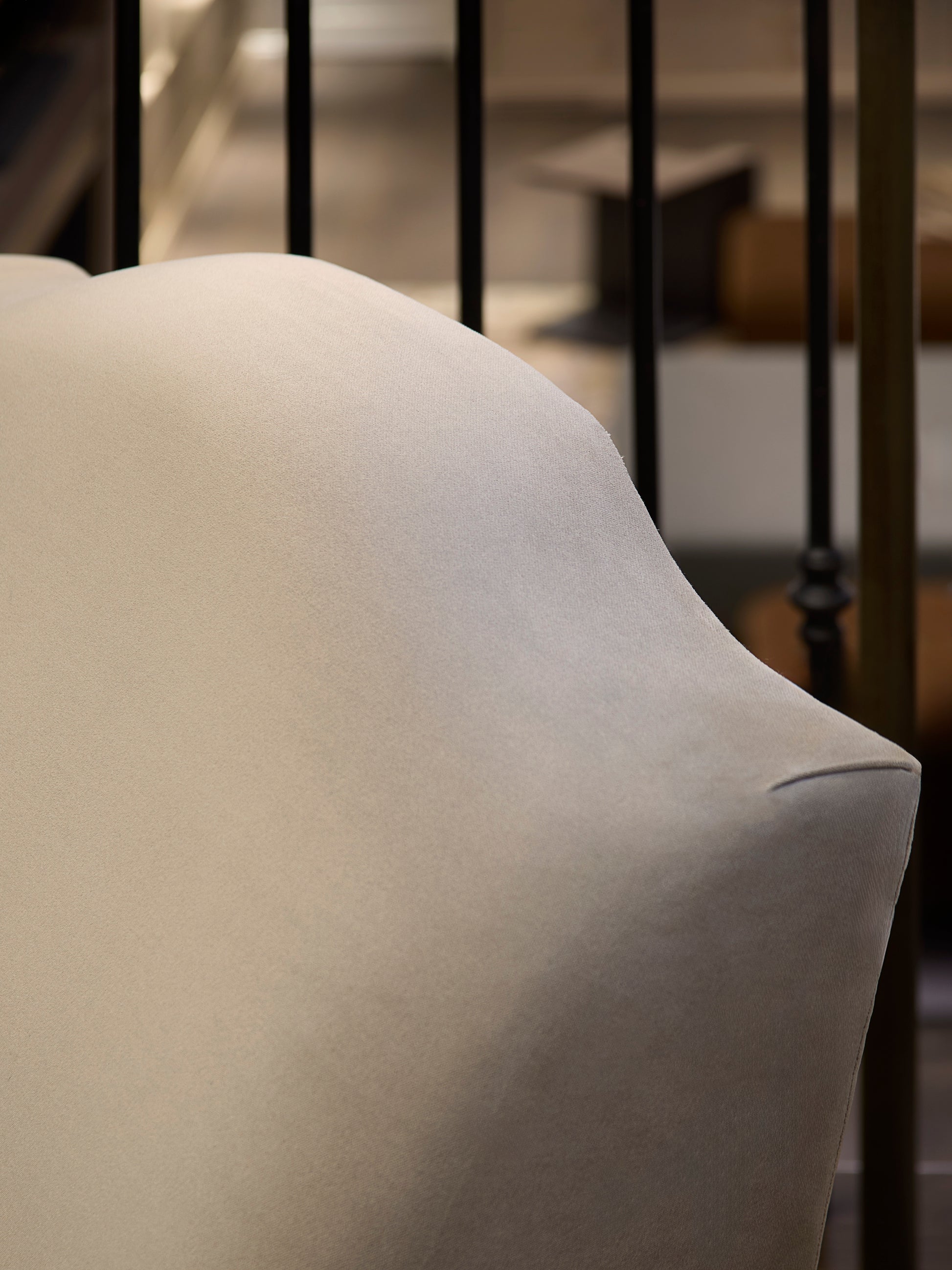 Milton Slipper Chair - Fringe - Umber