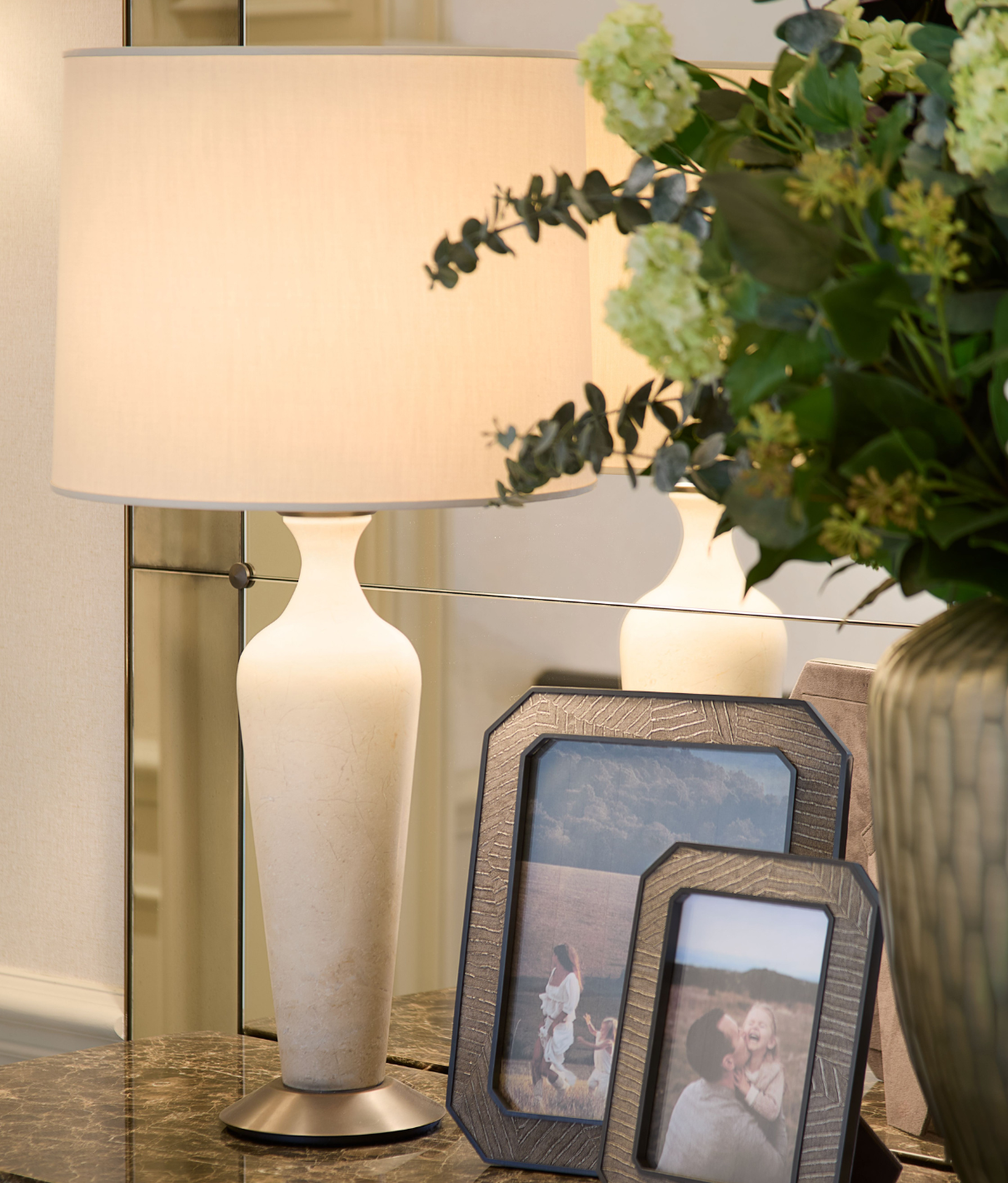 Hanson Table Lamp - Ivory Marble