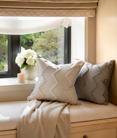 Chevron Cushion - Steel