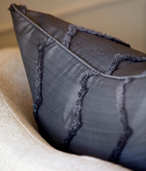 Chevron Cushion - Slate