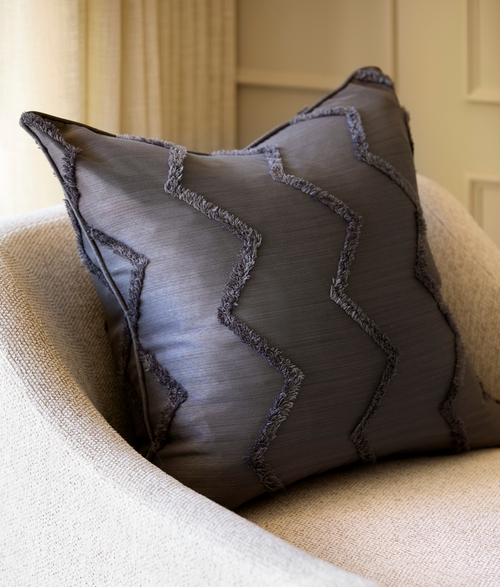 Chevron Cushion - Slate