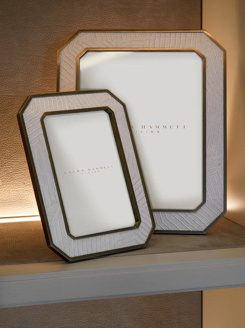 Elemental Frame Elemental Luxury Photo Frame, Medium - Ivory - Laura Hammett Luxury ...