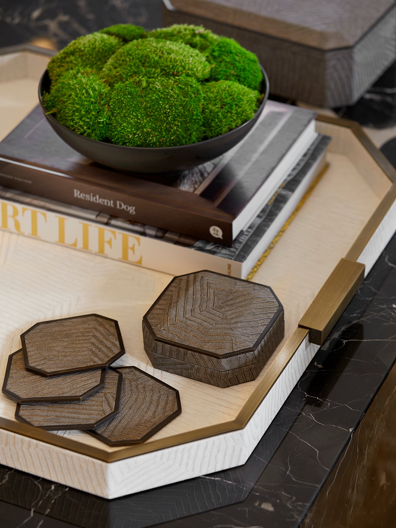Luxury Elemental Square Tray - Ivory - Laura Hammett Luxury Homewares ...