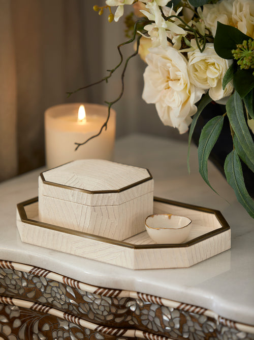 Elemental Vanity Tray - Ivory