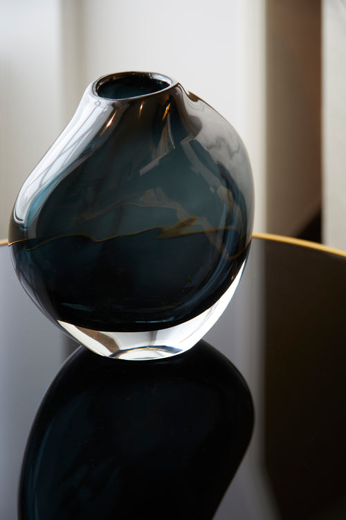 Phoenix Large Handblown Vase - Smoke