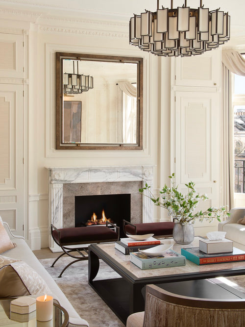 Ainsley Stool - Antique Brass - Oak