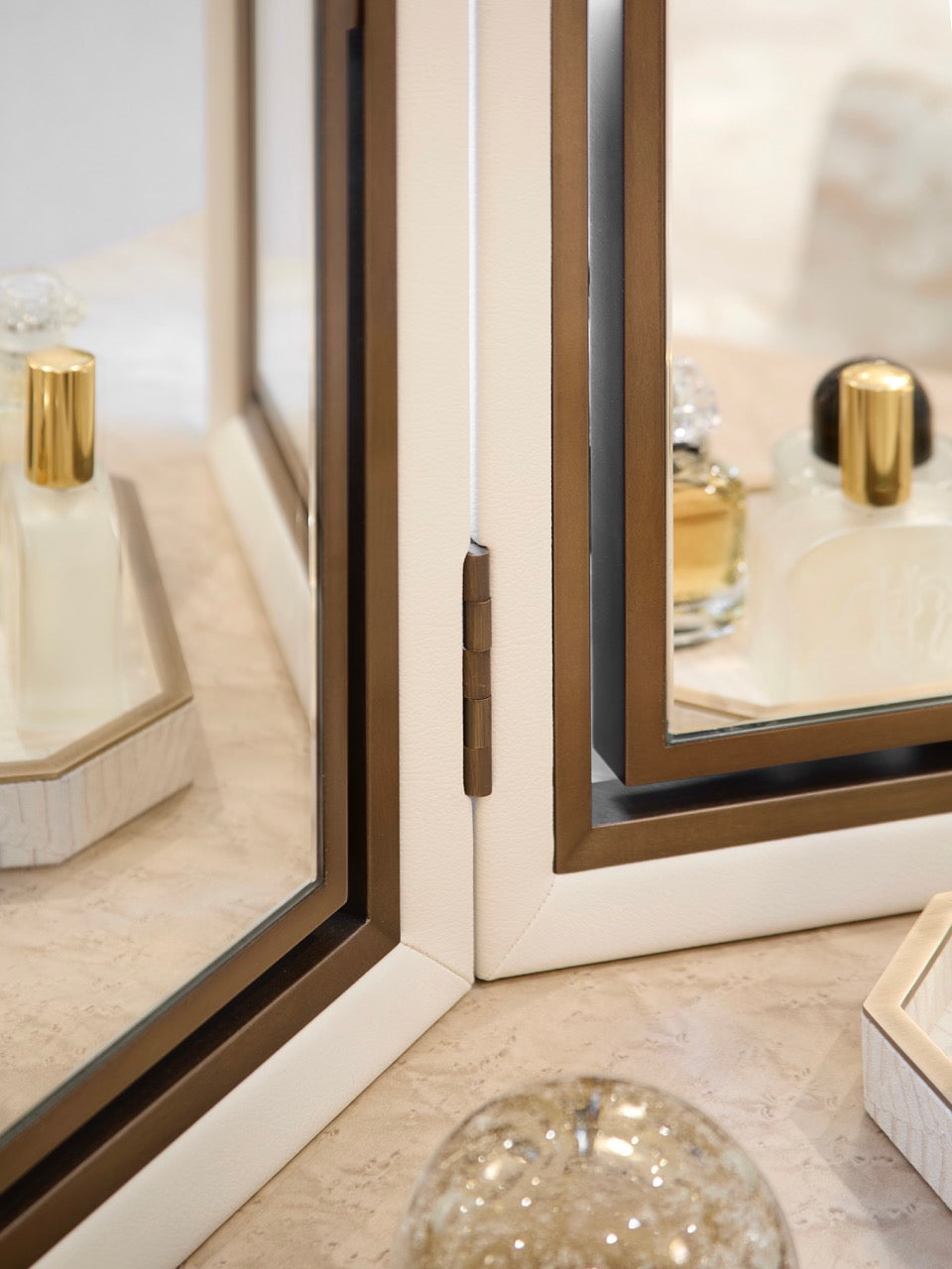 Crossley Triptych Mirror - Taupe