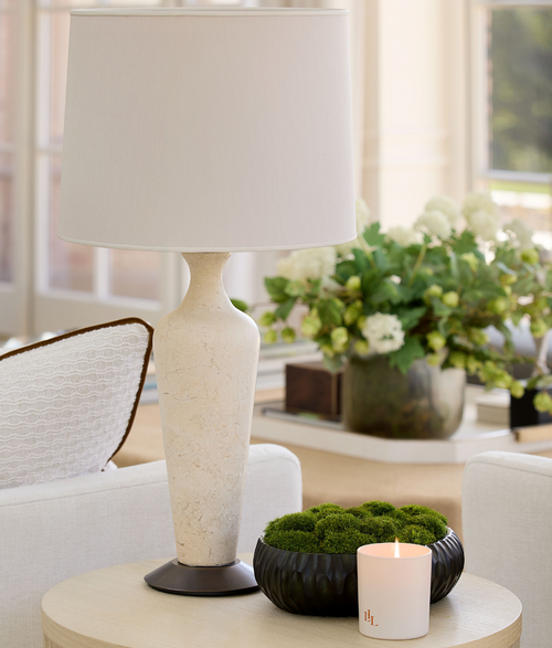 Hanson Table Lamp - Ivory Marble