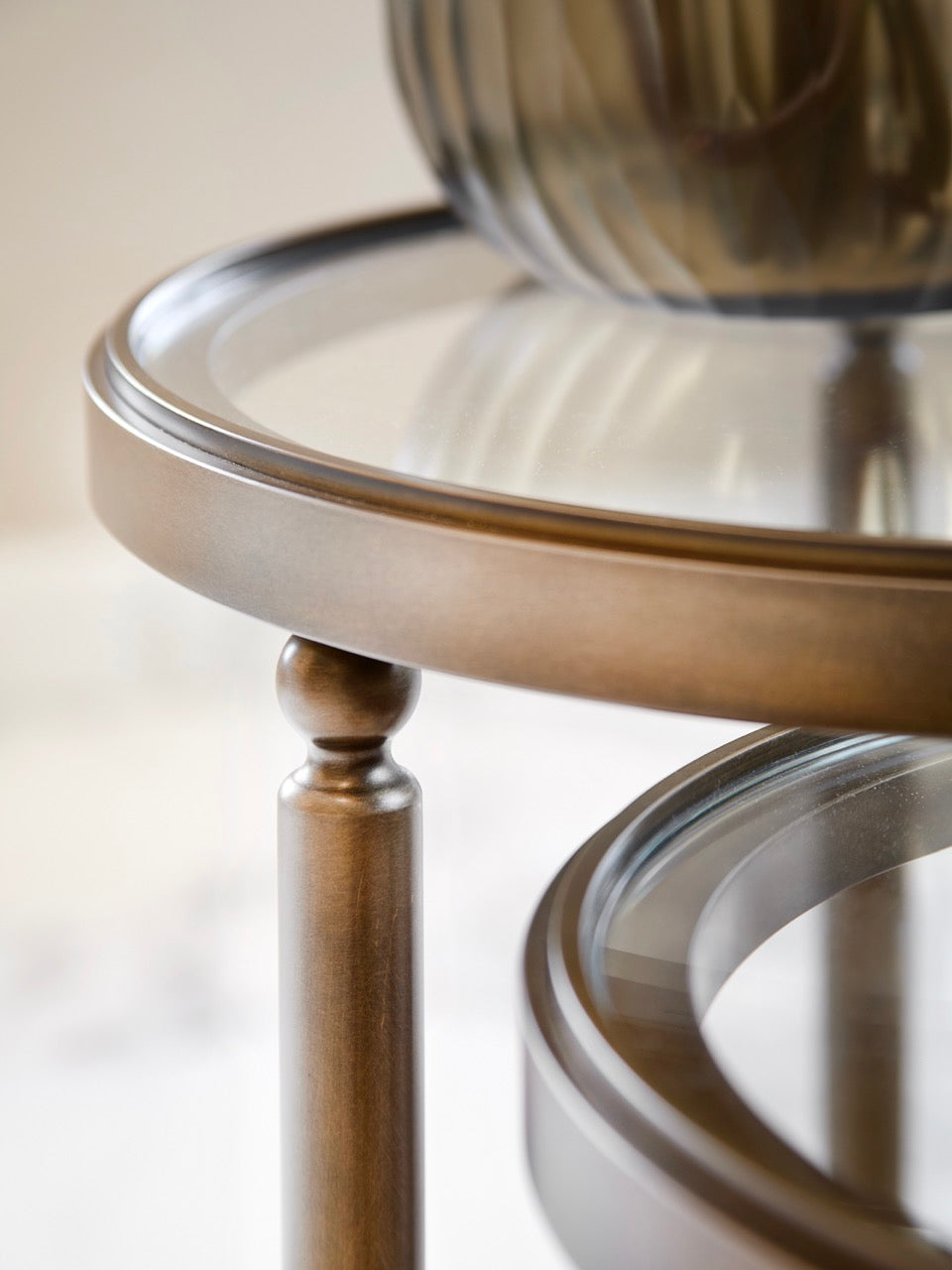 Claude Side Table Nest - Antique Brass