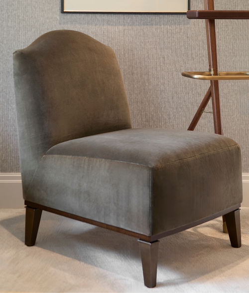 Milton Slipper Chair - Fringe - Umber