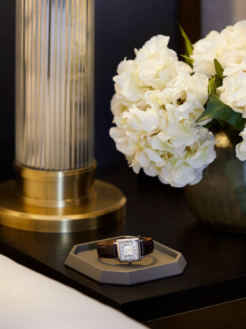 Adler Leather Trinket Tray - Smoke