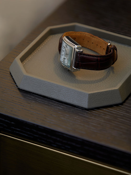 Adler Leather Trinket Tray - Smoke