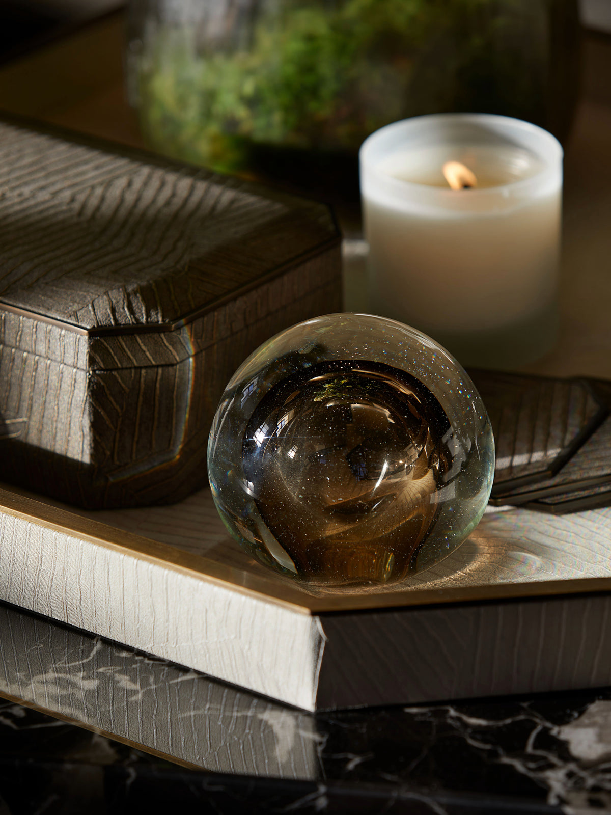 Phoenix Paperweight Sphere