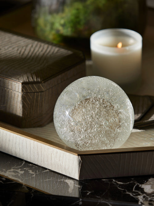 Phoenix Paperweight Sphere - Champagne