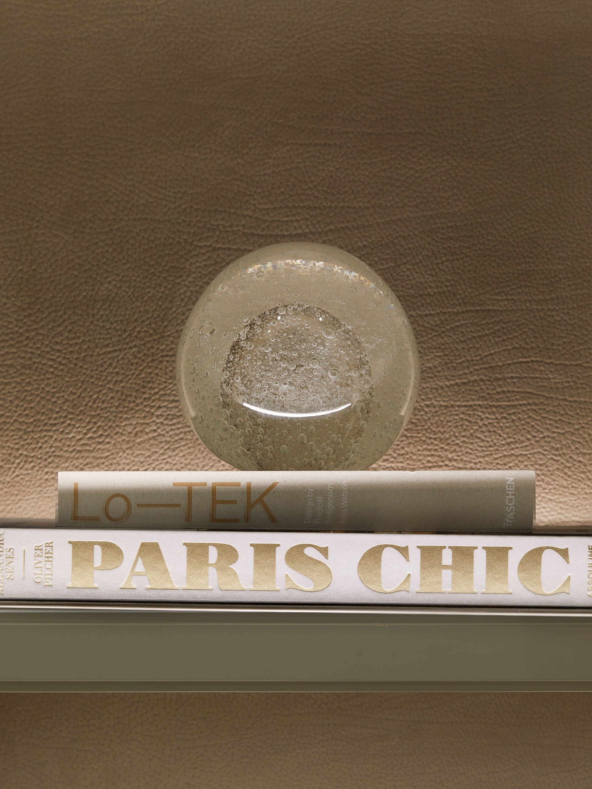 Phoenix Paperweight Sphere - Champagne