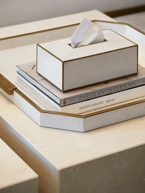 Elemental Tissue Box Rectangular - Ivory