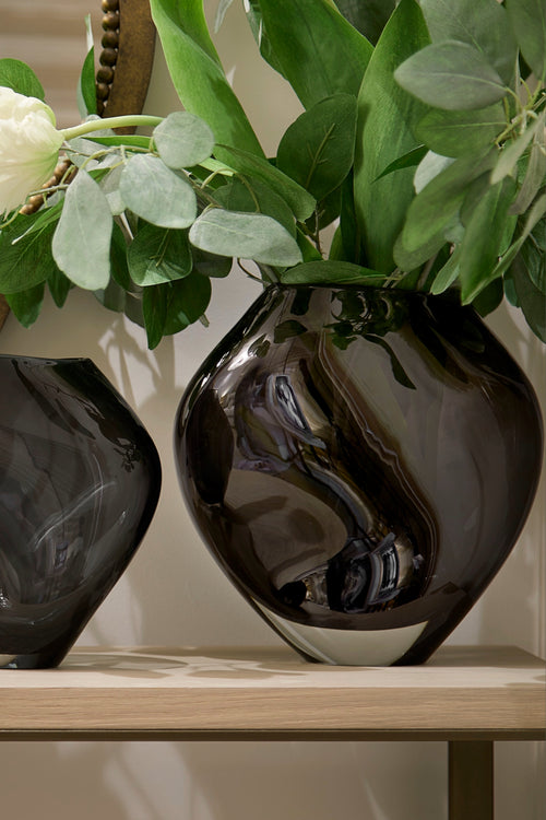 Phoenix Large Handblown Vase - Smoke