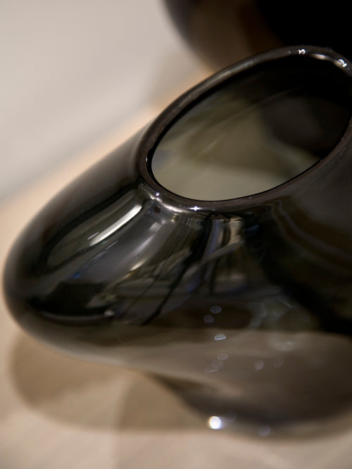 Phoenix Large Handblown Vase - Smoke