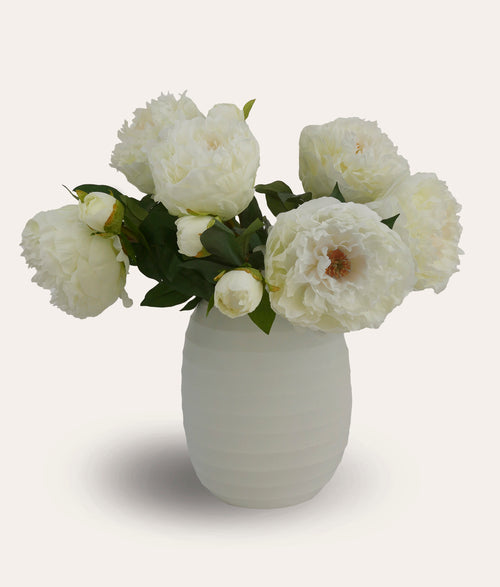 White Peony Bouquet - Medium