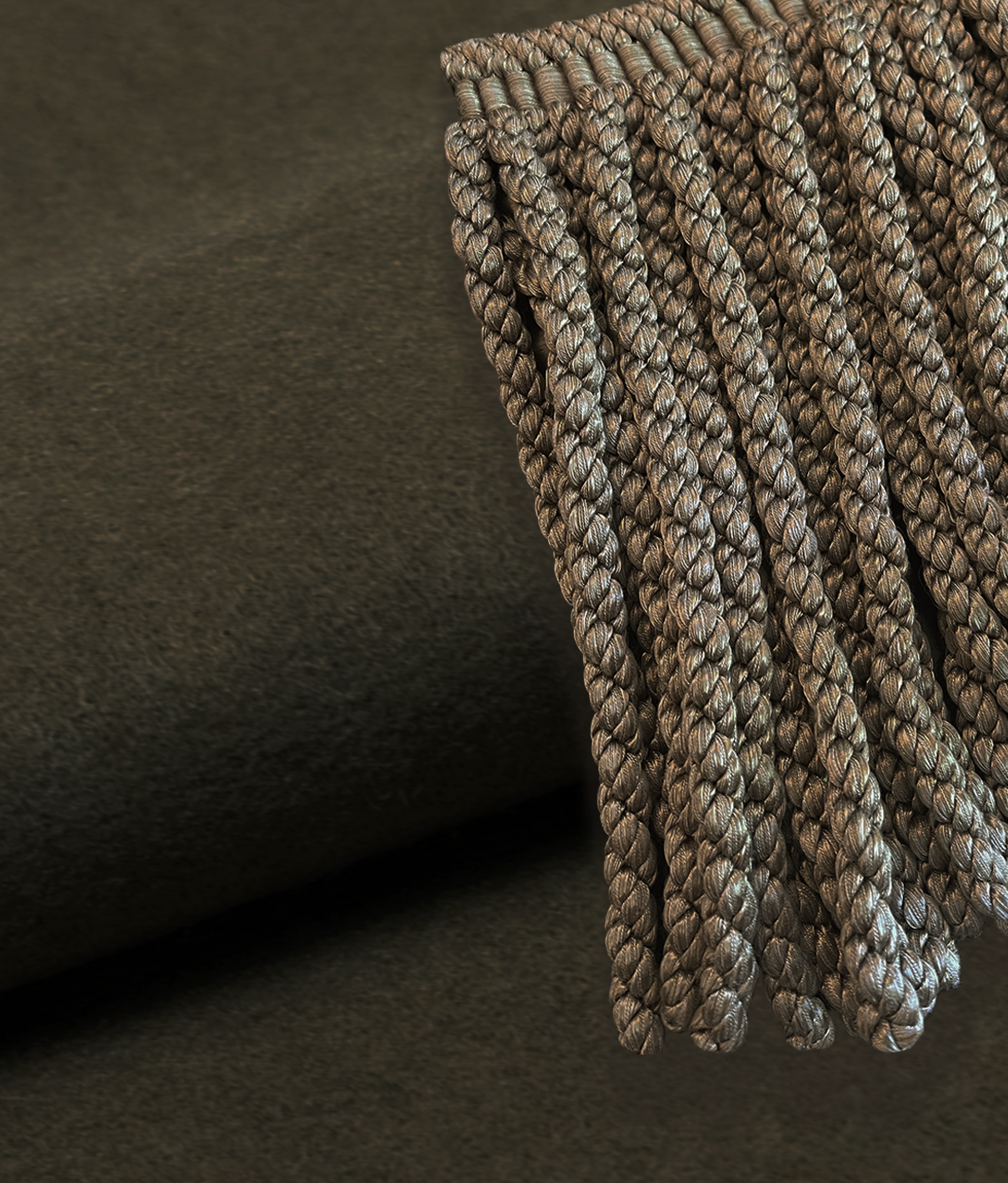 Lupton Sofa - Fringe - Milltary