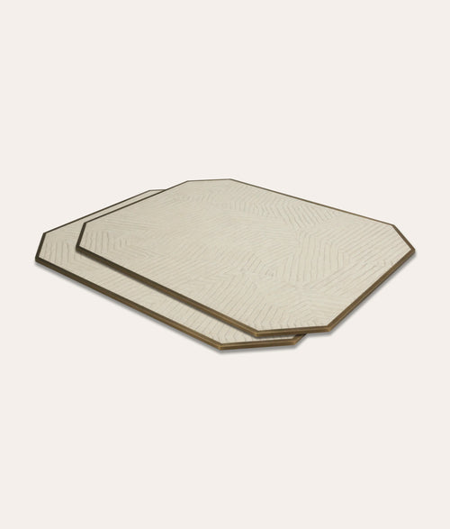 Elemental Placemats, set of 2 - Ivory