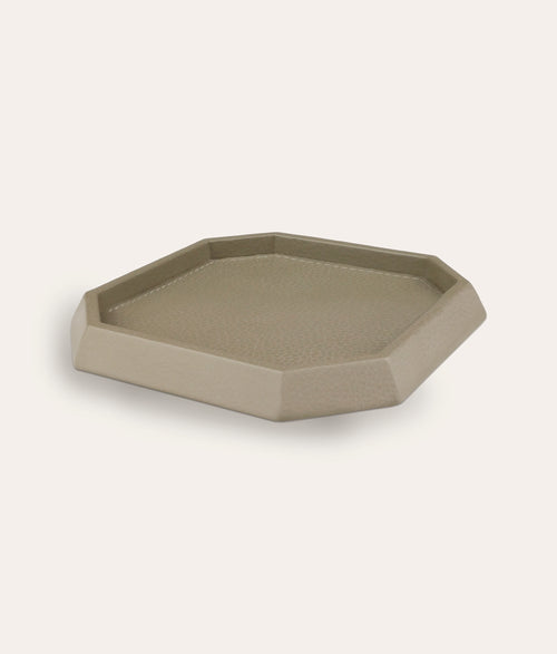 Adler Leather Trinket Tray - Sand