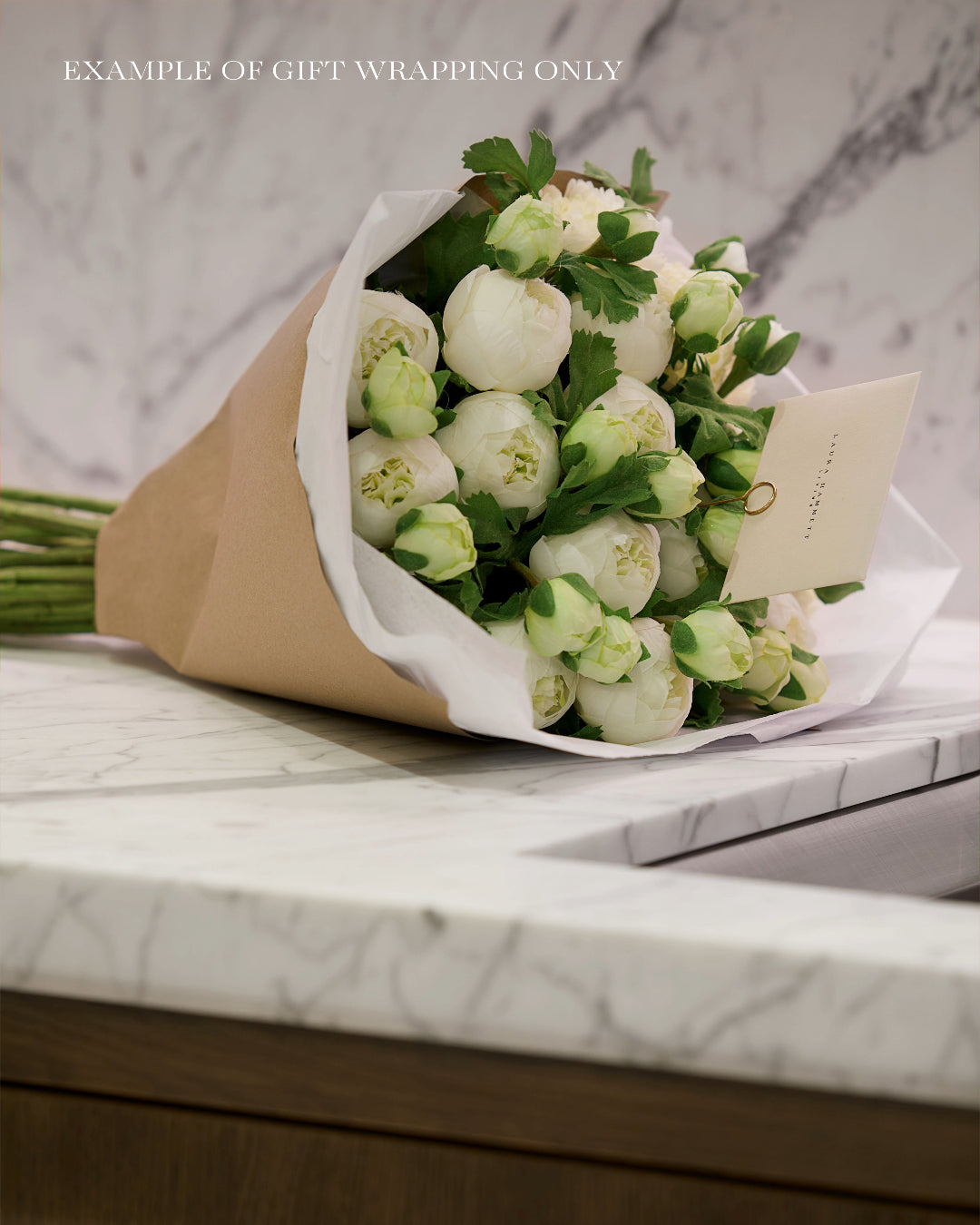 White Peony Bouquet - Small