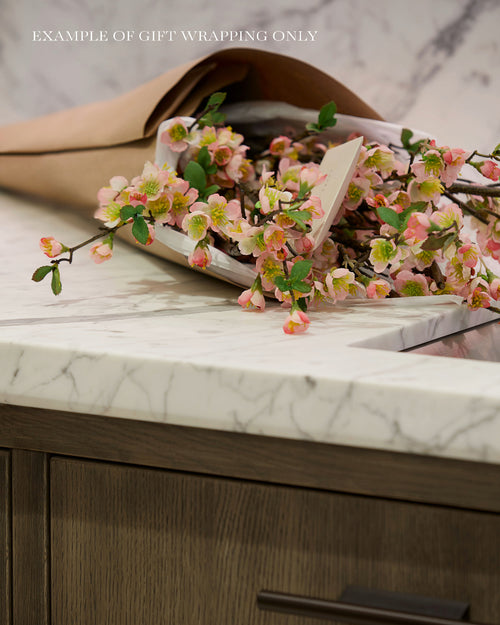 White Peach Blossom Spray - Large